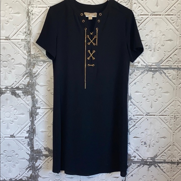 MICHAEL Michael Kors Dresses & Skirts - Michael Kors lace up chain shift dress